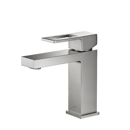 Kibi Cubic Single Handle Bathroom Vanity Sink Faucet KBF1002BN